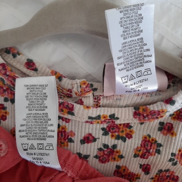 Floral Overall Set🌹3-6 months - Picture 7 of 8